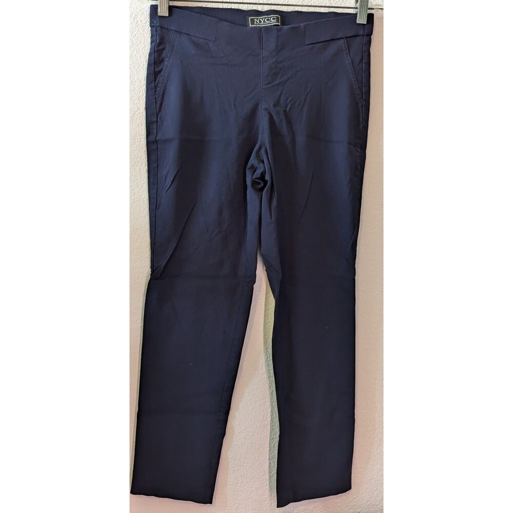 NYCC WOMEN Size 6 (29x25) STRETCH PULL ON PANTS STRAIGHT LEG SIZE Blue (883m)